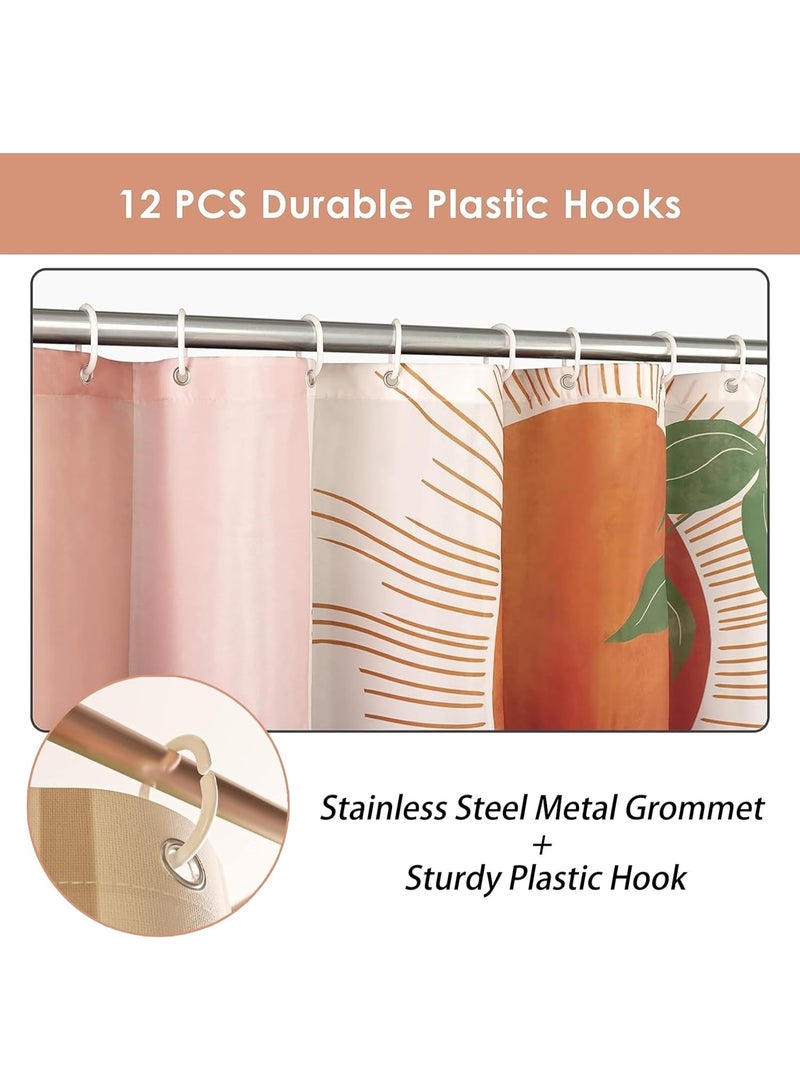 هومستر الشمس قمر دش ستارة للحمام، 180 * 180CM آلة غسيل مقاومة للماء نسيج ستارة للمنزل، الحمام، ديكور الفندق، ستارة دش الزهور مع خطائف - Image 3